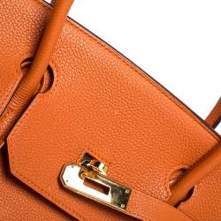 Hermes Feu Togo Leather Gold Hardware Birkin 40 Bag