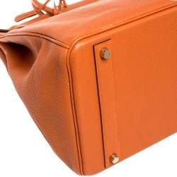 Hermes Feu Togo Leather Gold Hardware Birkin 40 Bag