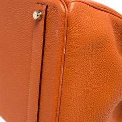 Hermes Feu Togo Leather Gold Hardware Birkin 40 Bag