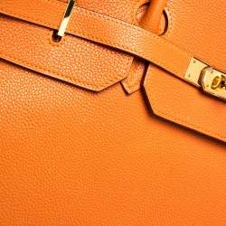 Hermes Feu Togo Leather Gold Hardware Birkin 40 Bag