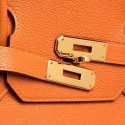 Hermes Feu Togo Leather Gold Hardware Birkin 40 Bag