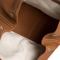 Pre Owned Hermes Gold Negonda Leather Garden Party MM Bag