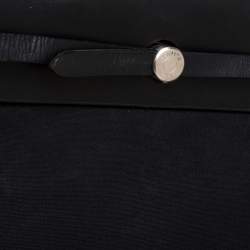 مملوكة مسبقًا Hermes Black Canvas and Leather Herbag Zip 39 Bag