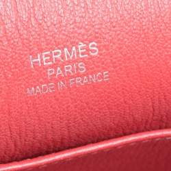 Pre Owned Hermes Rose Jaipur Clemence Leather Palladium Hardware Jypsiere 37 Bag