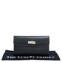 Hermes Black Epsom Leather Kelly Wallet