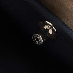 مملوكة مسبقًا حقيبة هيرمس هيرباغ جلد وكانفاس أزرق كحلي/ بني بسحاب 31