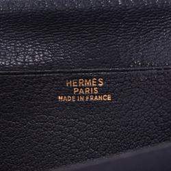 Pre Owned Hermes Black Leather Bearn Wallet