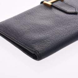 Pre Owned Hermes Black Leather Bearn Wallet