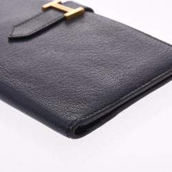 Pre Owned Hermes Black Leather Bearn Wallet
