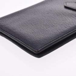 Pre Owned Hermes Black Leather Bearn Wallet