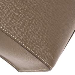 Pre Owned Hermes Etoupe Epsom Leather Palladium Hardware Kelly Sellier 35 Bag