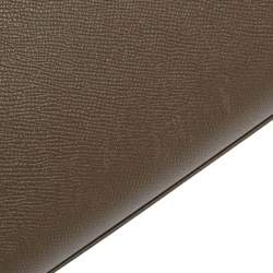 Pre Owned Hermes Etoupe Epsom Leather Palladium Hardware Kelly Sellier 35 Bag