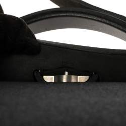 Pre Owned Hermès Black Canvas and Leather Herbag Zip 31 Bag