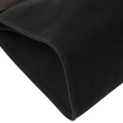 Pre Owned Hermes Black/Cacao Canvas and Leather Herbag Zip 39 Bag