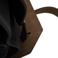 Pre Owned Hermes Black/Cacao Canvas and Leather Herbag Zip 39 Bag