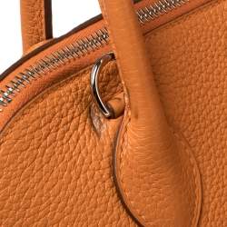 Pre Owned Hermes Orange Togo Leather Bolide 31 Bag