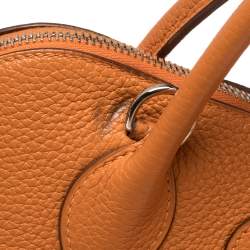 Pre Owned Hermes Orange Togo Leather Bolide 31 Bag