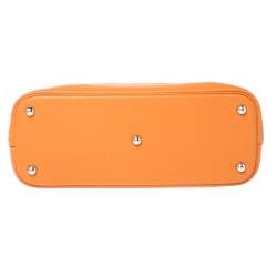 Pre Owned Hermes Orange Togo Leather Bolide 31 Bag
