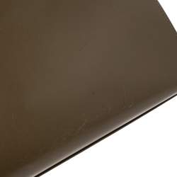 Pre Owned Hermes Lichen Tadelakt Leather Gold Hardware Kelly Sellier 32 Bag