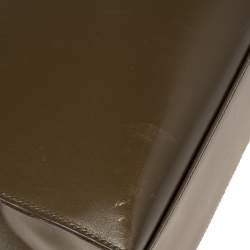 Pre Owned Hermes Lichen Tadelakt Leather Gold Hardware Kelly Sellier 32 Bag