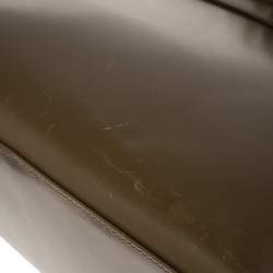 Pre Owned Hermes Lichen Tadelakt Leather Gold Hardware Kelly Sellier 32 Bag