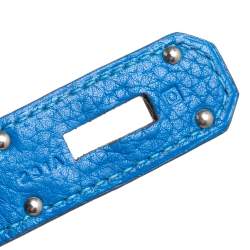 Pre Owned Hermes Blue Hydra Taurillon Clemence Leather Palladium Hardware Jypsiere 34 Bag