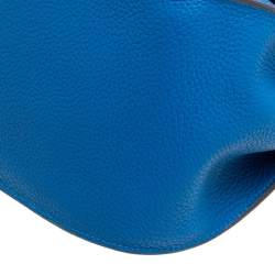 Pre Owned Hermes Blue Hydra Taurillon Clemence Leather Palladium Hardware Jypsiere 34 Bag