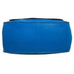 Pre Owned Hermes Blue Hydra Taurillon Clemence Leather Palladium Hardware Jypsiere 34 Bag