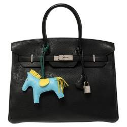 مملوكة مسبقًا حقيبة هيرمس بيركين إكسسوار بلاديوم جلد توغو سولايل توسكا 35