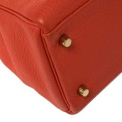 Hermes Rouge Pivoine Togo Leather Gold Hardware Kelly Retourne 32 Bag