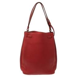 Pre Owned Hermes Rouge Casaque/Rose Jaipur Togo Leather Palladium Hardware So Kelly 26 Bag