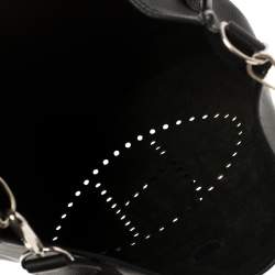 Pre Owned Hermes Noir Taurillon Clemence Leather Evelyne III GM Bag