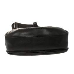 Pre Owned Hermes Noir Taurillon Clemence Leather Evelyne III GM Bag