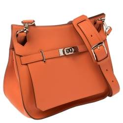 مملوكة مسبقًا حقيبة هيرمس "جيبسيري 28" إكسسوار بلاديوم و جلد سويفت مانغو