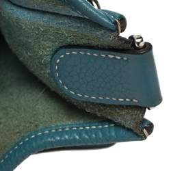 Pre Owned Hermes Blue Jean Togo Leather Evelyne III GM Bag