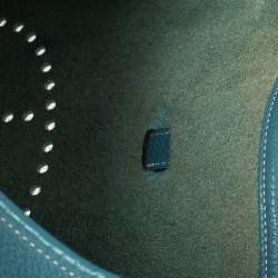 Pre Owned Hermes Blue Jean Togo Leather Evelyne III GM Bag