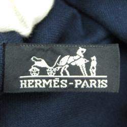 Hermes Blue Canvas Polochon Mimil GM Bag