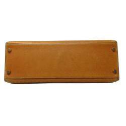 Pre Owned Hermes Brown Leather Kelly 32 Bag