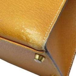 Pre Owned Hermes Brown Leather Kelly 32 Bag