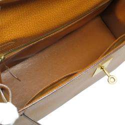 Pre Owned Hermes Brown Leather Kelly 32 Bag