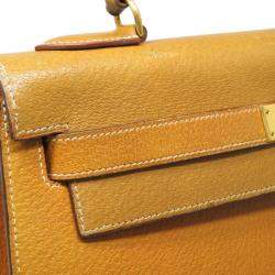 Pre Owned Hermes Brown Leather Kelly 32 Bag