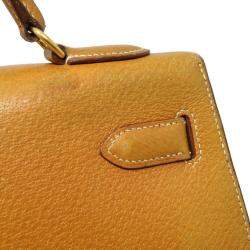 Pre Owned Hermes Brown Leather Kelly 32 Bag