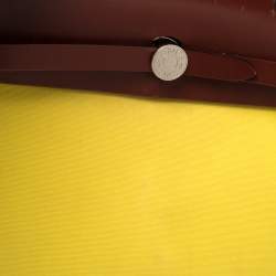 Pre Owned Hermes Lime/Rouge Canvas and Leather Herbag Zip 31 Bag