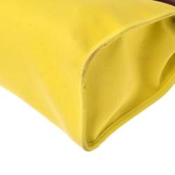 Pre Owned Hermes Lime/Rouge Canvas and Leather Herbag Zip 31 Bag