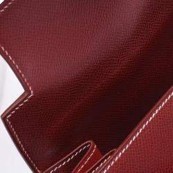Hermes Burgundy Leather Kelly 35 bag