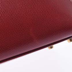 Hermes Burgundy Leather Kelly 35 bag