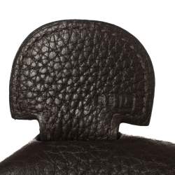 Pre Owned Hermes Cacao Clemence Leather Evelyne III GM Bag