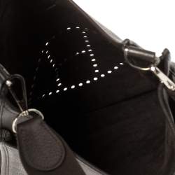 Pre Owned Hermes Cacao Clemence Leather Evelyne III GM Bag