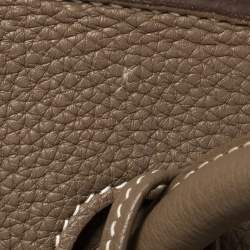 Hermès Etoupe Togo Leather Palladium Hardware Birkin 35 Bag