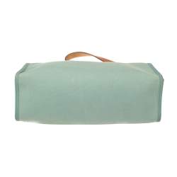 Pre Owned Hermes Barenia/Ciel Canvas And Leather Herbag Zip 31 Bag